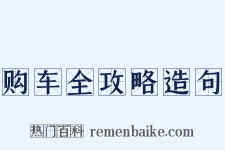 购车全攻略造句是什么意思的图片
